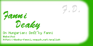 fanni deaky business card